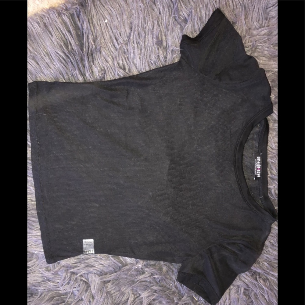 Mesh see-through crop top